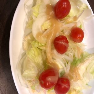 塩なし５分！？しらす＆レタスの炒め物（ミニトマト）